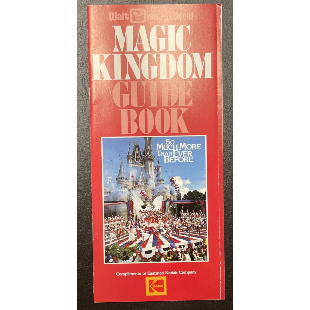 80's Magic Kingdom Walt Disney World Guide Pamphlet Vintage 1987 Mickey Mouse